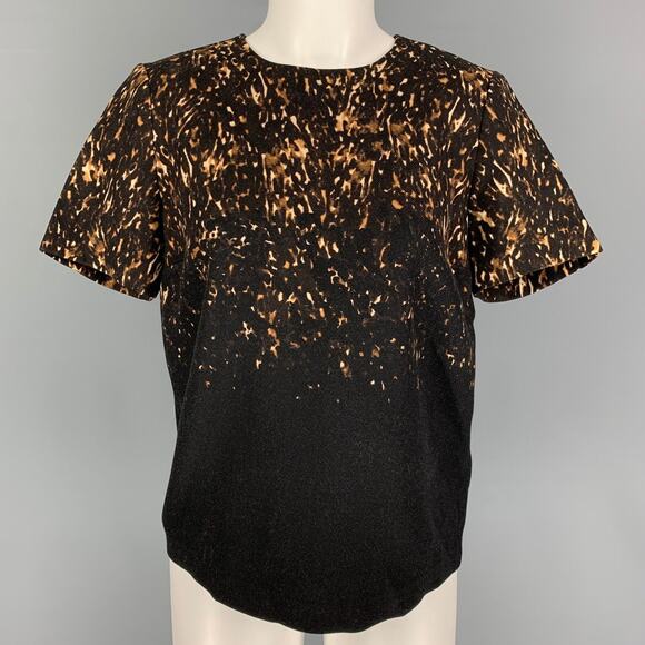 BURBERRY PRORSUM Size 6 Brown Beige Print Dress Top